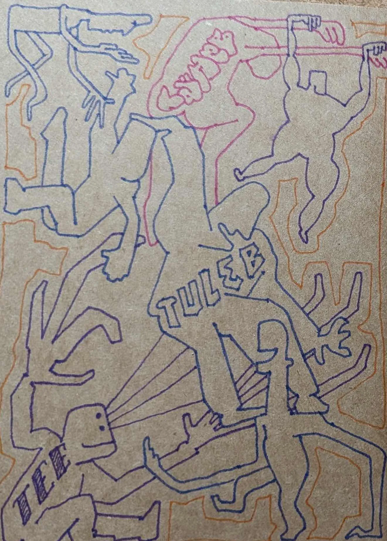 A doodle on the cover of one of my notebooks